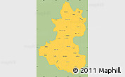Savanna Style Simple Map of Lempira, single color outside