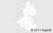 Silver Style Simple Map of Lempira