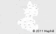 Silver Style Simple Map of Lempira, single color outside