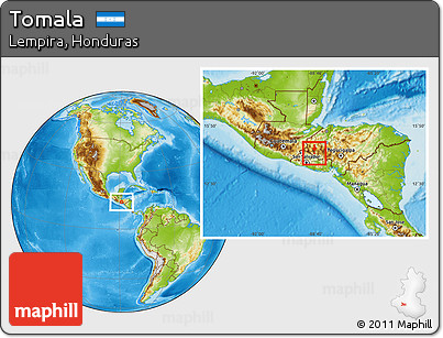 Physical Location Map of Tomala