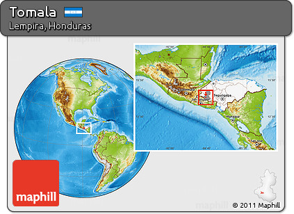Physical Location Map of Tomala, highlighted country, highlighted parent region