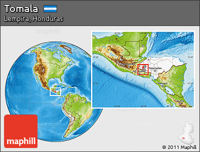 Physical Location Map of Tomala, highlighted country, highlighted parent region