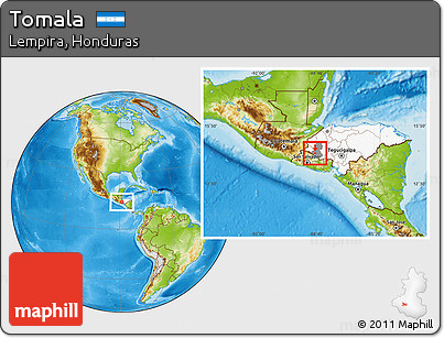 Physical Location Map of Tomala, highlighted country, highlighted parent region