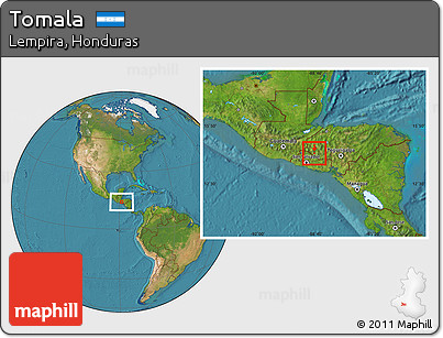 Satellite Location Map of Tomala