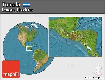 Satellite Location Map of Tomala