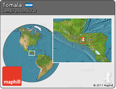Satellite Location Map of Tomala, highlighted parent region