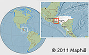 Savanna Style Location Map of Tomala, highlighted country, within the entire country, hill shading