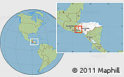 Savanna Style Location Map of Tomala, highlighted country, within the entire country