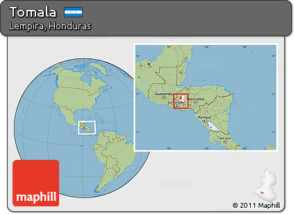 Savanna Style Location Map of Tomala, highlighted parent region, within the entire country