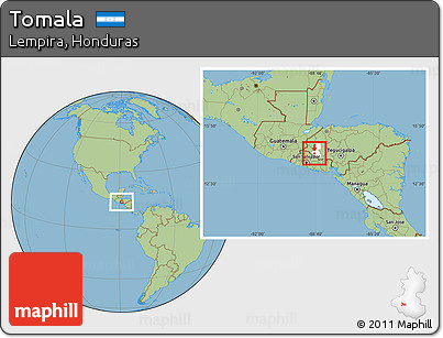 Savanna Style Location Map of Tomala, highlighted parent region