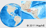 Shaded Relief Location Map of Tomala, highlighted country, highlighted parent region, within the entire country