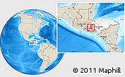 Shaded Relief Location Map of Tomala, highlighted country, highlighted parent region