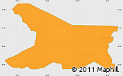 Political Simple Map of Tomala, single color outside