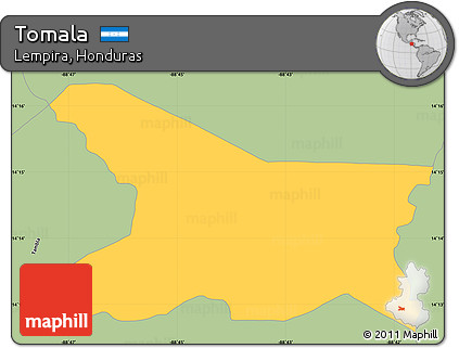 Savanna Style Simple Map of Tomala
