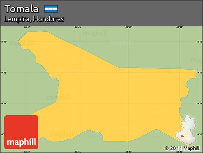 Savanna Style Simple Map of Tomala, single color outside