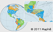 Savanna Style Location Map of Honduras, political outside