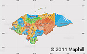 Political Map of Honduras, cropped outside