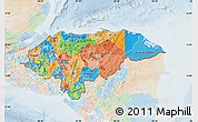 Political Map of Honduras, lighten