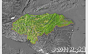 Satellite Map of Honduras, desaturated