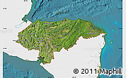 Satellite Map of Honduras, single color outside