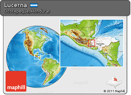 Physical Location Map of Lucerna, highlighted country