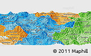 Political Shades Panoramic Map of Ocotepeque