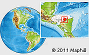 Physical Location Map of Catacamas, highlighted country