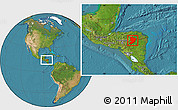 Satellite Location Map of Catacamas, within the entire country