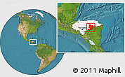 Satellite Location Map of Catacamas, highlighted country