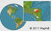 Satellite Location Map of Catacamas, highlighted parent region