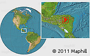 Satellite Location Map of Catacamas