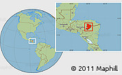 Savanna Style Location Map of Catacamas