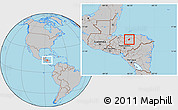 Gray Location Map of Esquipulas del Norte