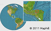 Satellite Location Map of Esquipulas del Norte