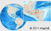 Shaded Relief Location Map of Esquipulas del Norte