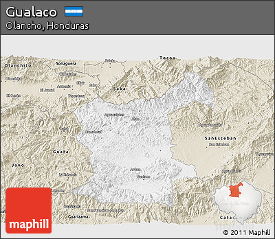 Classic Style 3D Map of Gualaco