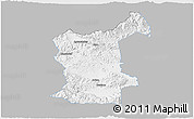 Gray 3D Map of Gualaco, single color outside