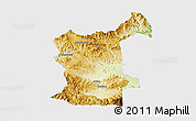 Physical 3D Map of Gualaco, single color outside