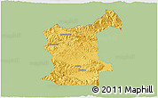 Savanna Style 3D Map of Gualaco, single color outside