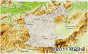 Shaded Relief 3D Map of Gualaco, physical outside