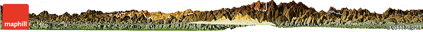 Physical Horizon Map of Gualaco, darken