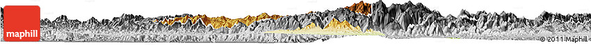 Physical Horizon Map of Gualaco, desaturated