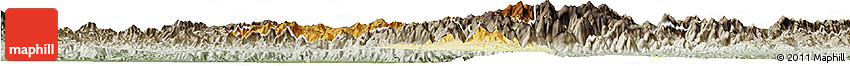 Physical Horizon Map of Gualaco, semi-desaturated