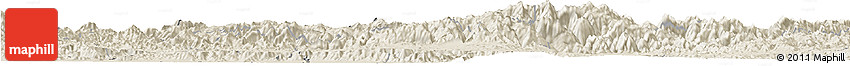 Shaded Relief Horizon Map of Gualaco