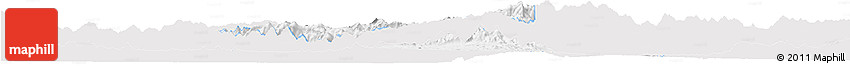 Silver Style Horizon Map of Gualaco, single color outside