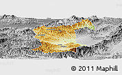 Physical Panoramic Map of Gualaco, desaturated