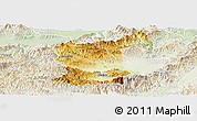 Physical Panoramic Map of Gualaco, lighten