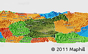 Satellite Panoramic Map of Gualaco, political outside