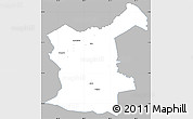 Gray Simple Map of Gualaco, single color outside