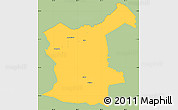Savanna Style Simple Map of Gualaco, single color outside